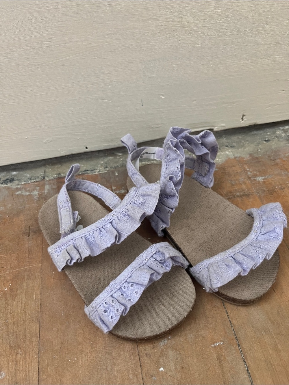 Lilac Ruffle Strap Toddler Sandals